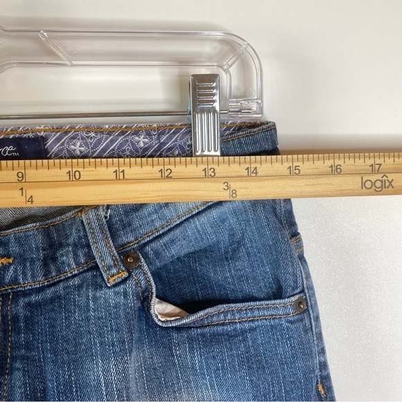 Green Source Womens Jeans Sz 6 Organic Cotton Stretch Distressed Denim Flare - Picture 7 of 11